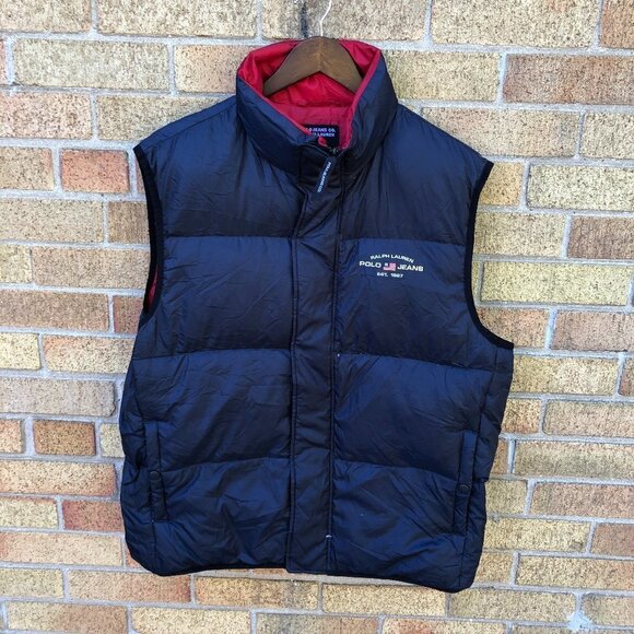 Vintage Polo Ralph Lauren Jacket Vest Puffer Large - Picture 1 of 4